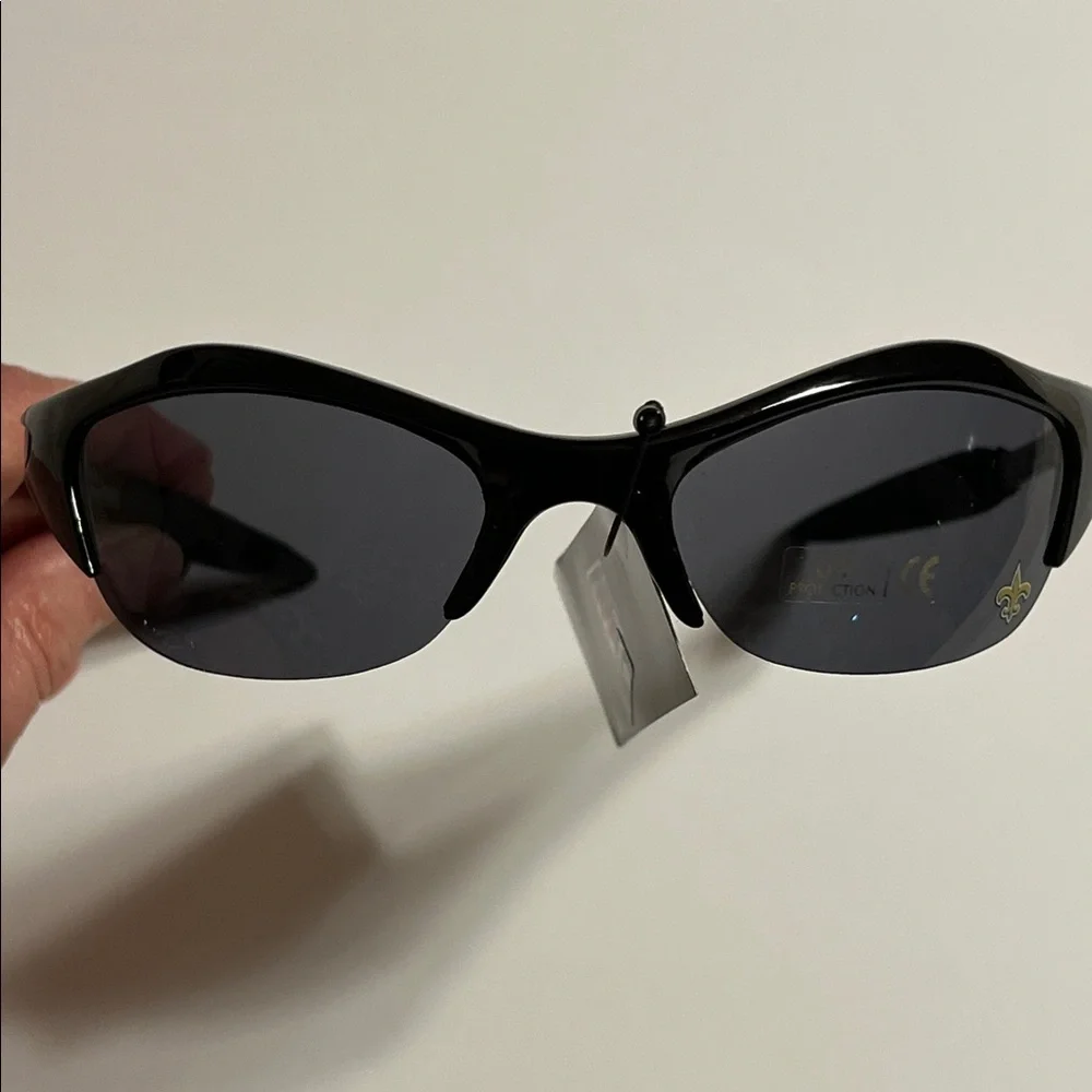New Orleans Saints NFL Black Sunglasses with Fleur De Lis Logo